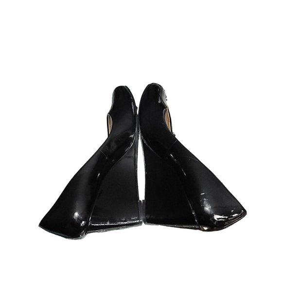 J.Crew Factory Sylvia Faux Patent Leather Wedges Heels # 95993 Womens Sz 9   sb3 - Picture 3 of 11